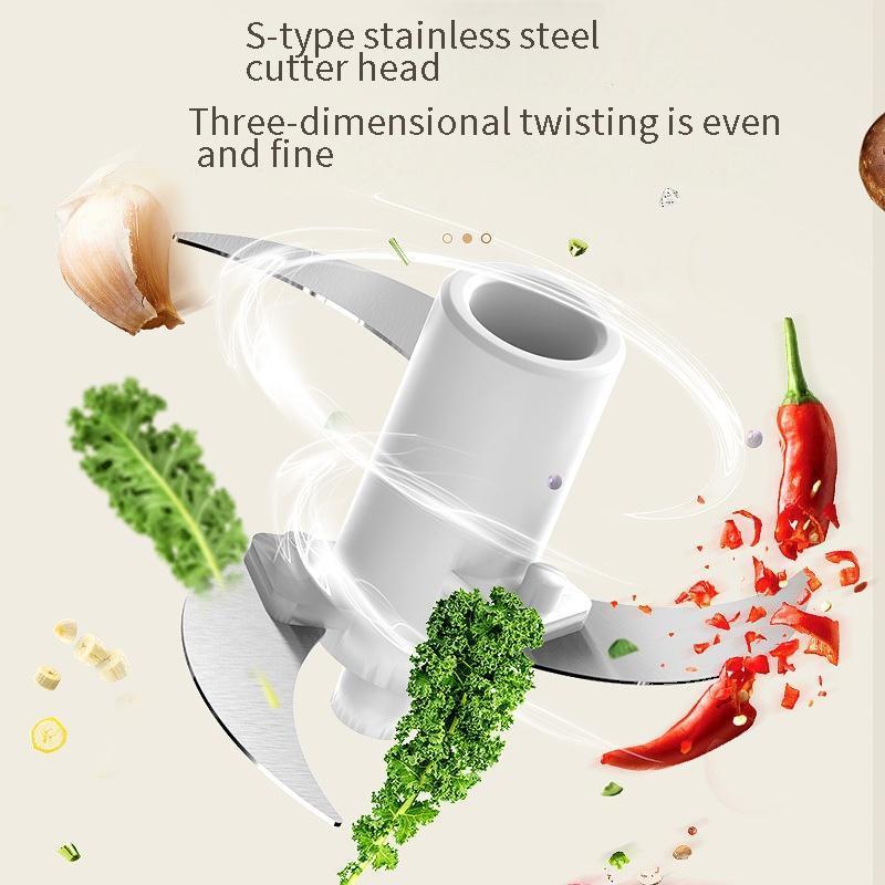 New Kitchen Multi-Function Cooking Wireless Electric Meat Grinder Garlic Pounder Baby Food Supplement Machine Garlic Stirrer