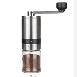 Hot Sale Crank 6 Precise Coarseness Setting Stainless Steel Portable Espresso Hand Manual Coffee Grinder Factory Outlet