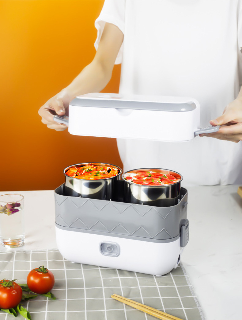 Home Portable Electric Stainless Steel Lunch Box Food Heater Heating Food Warmer Electric Bento Lunch Box For Car