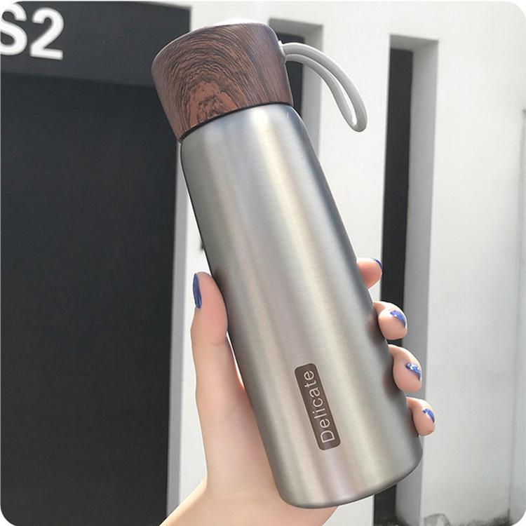 factory price Korean Trend Insulated Tumbler with Rope Thermo Bottle for Lovers Portable Simple Stainless Steel Water Bottles