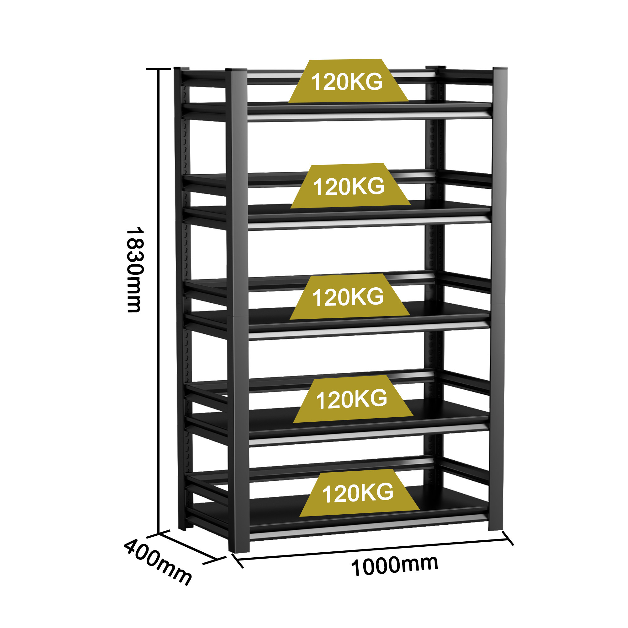 Steel shelves racking storage in white black All metal 5 layer racks shelving 3 4 5 tiers book storage boltless display rack