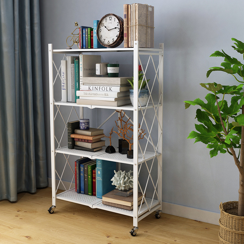 New design foldable metal rack kitchen storage shelf steel cube storage shelf