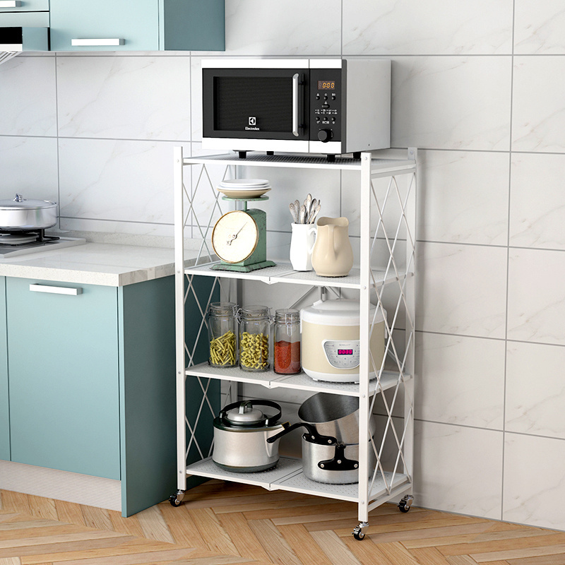 New design foldable metal rack kitchen storage shelf steel cube storage shelf