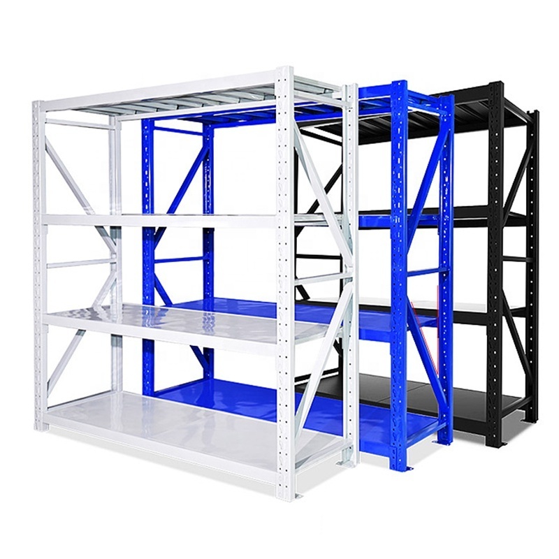 High quality shelves storage racks adjustable boltless Heavy Duty 4 layer 100-500kg storage warehouse rack garage shelves