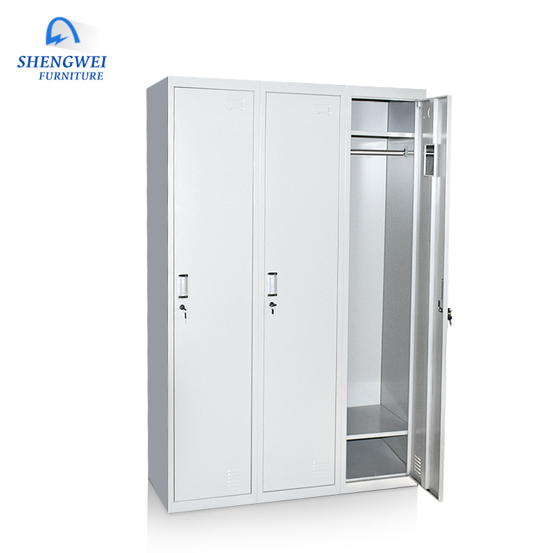 Hotsale 3 door cheap wardrobe closet steel storage wardrobe in philippines