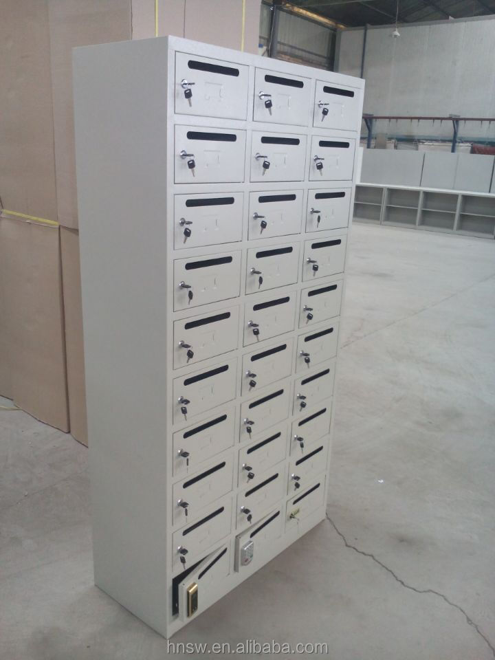 Unique design furniture 30 doors stainless steel mailbox with lock