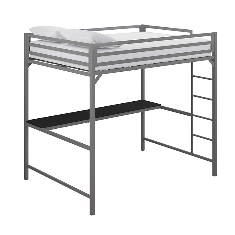 Amazon hotsale adult iron twin size double metal bunk loft bed with desk