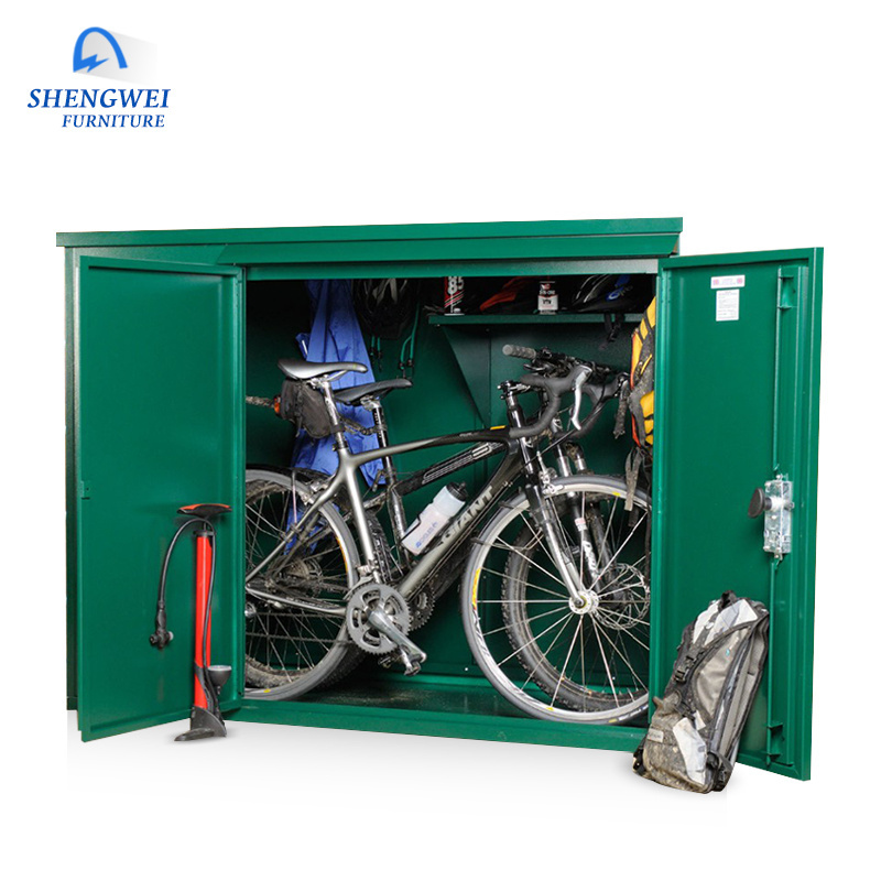 Henan Shengwei outdoor parking secure locker metal bike locker for sale