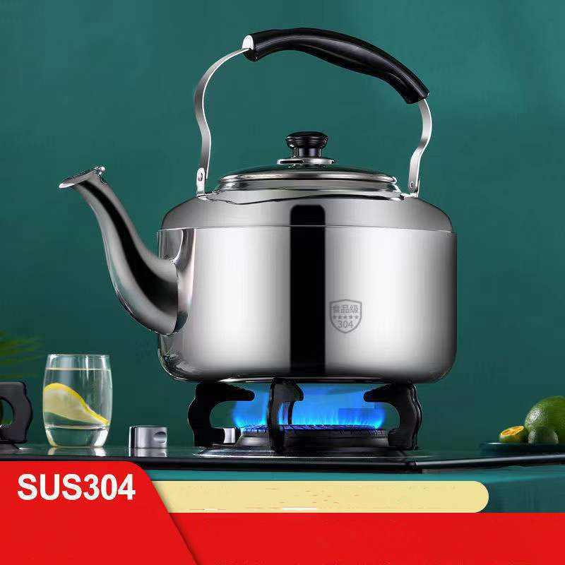 Factory Wholesale Wood Tea Teapot Camping Whistling Kettle Stainless Steel