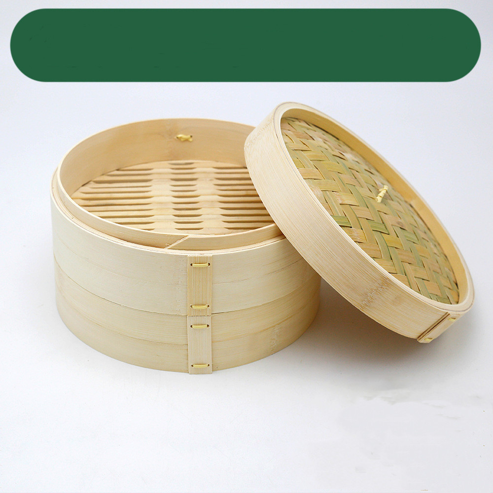 Good Quality 10 Inch 2 Tier 3 In 16 Commercial Mini Dim Sum Bamboo Steamer Basket