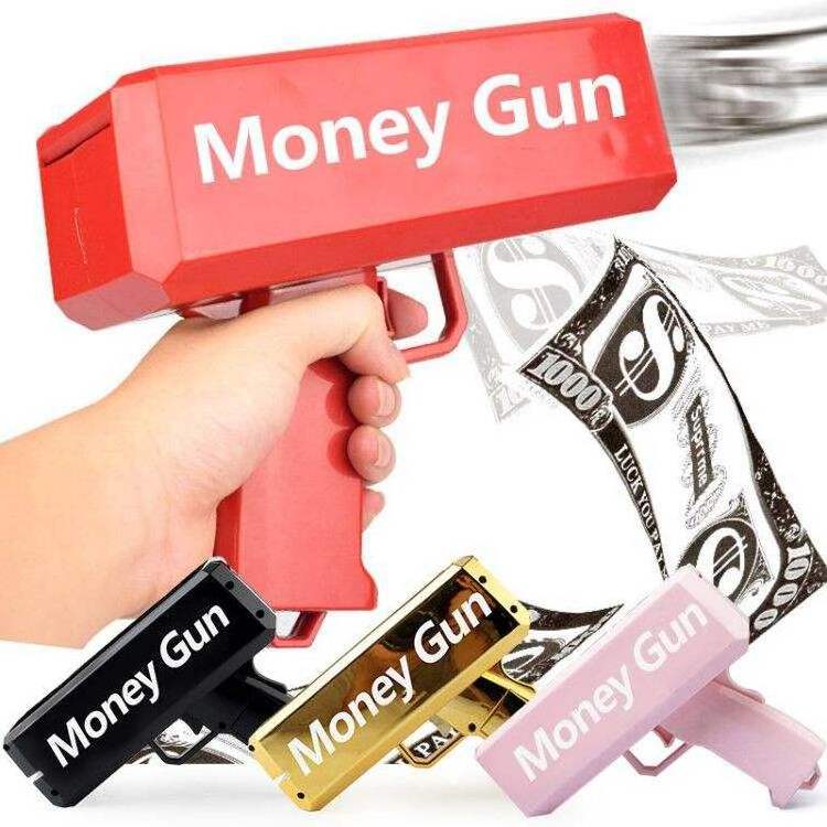 Spray Shooter Super Toy Gold Cash Flying Latest Paper Party Celebration Machine Custom Customization Shoot Red Real Money Gun