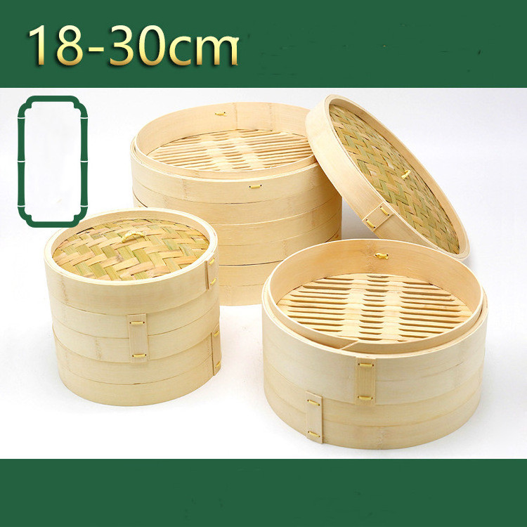 Good Quality 10 Inch 2 Tier 3 In 16 Commercial Mini Dim Sum Bamboo Steamer Basket