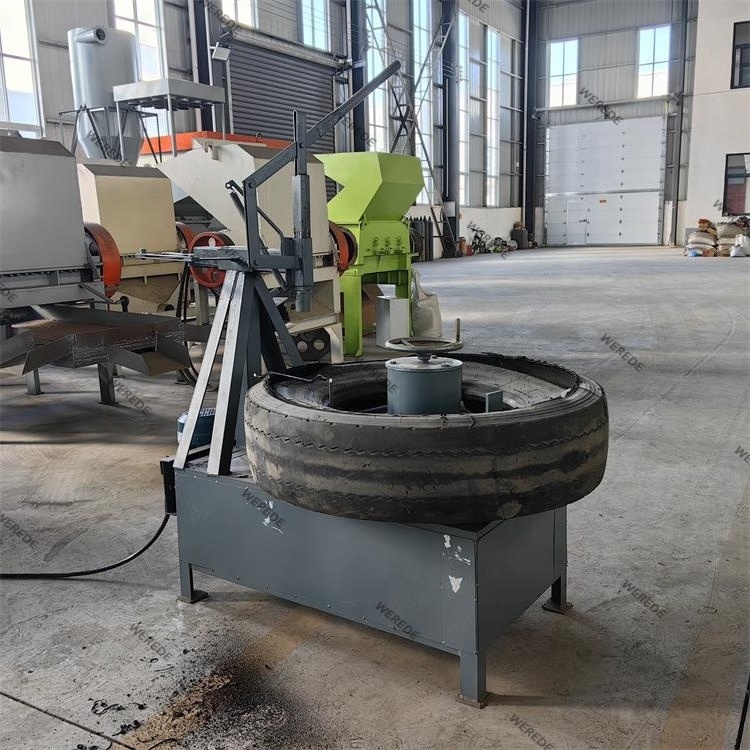 tires crusher used   truck tire sidewall cutter  mini tire recycling production line