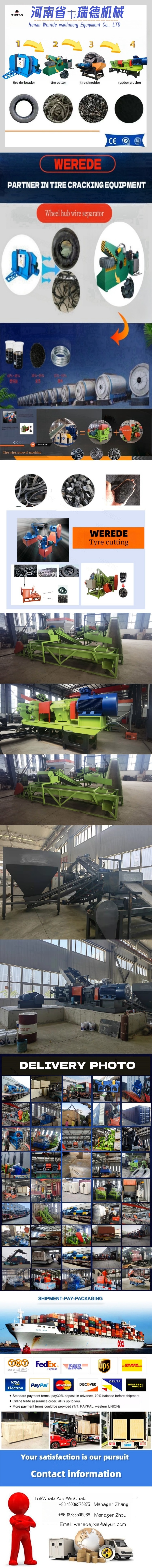 Truck tire cutter machine  ce certified waste tire recycling mechanism to make rubber block cutting machine