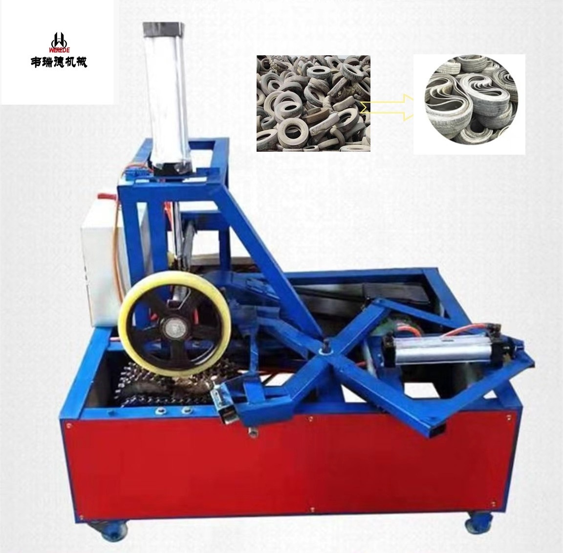 Fully Automatic Waste  Tire Side Cutting Machine Waste  Tire Recycling Machine Double Sided Car Tire Cutting Machine