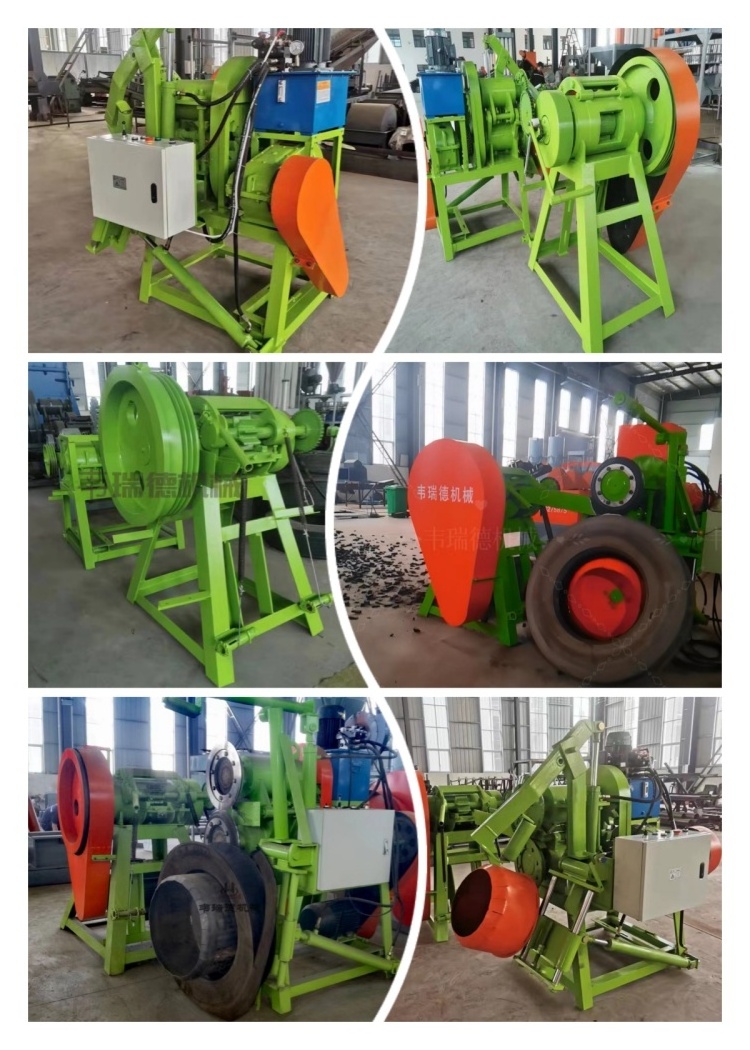 Hot Selling Fully Automatic   Tire Crushing Equipment    Car Tyre Cutting Machines Tire Recycling Machine