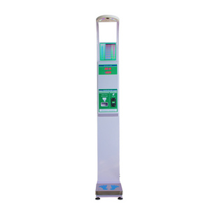 Language spoken coin operated digital height weight machine/electronic body scale