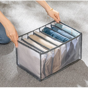 2 Colors Portable Clothing Wardrobe Washable Nylon Jeans Drawer Clothes Organizer for Jeans T-shirt