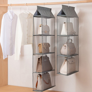 Detachable Hanging Purse Storage Bag Durable Mesh Shelves Handbag Organizer for Wardrobe Closet