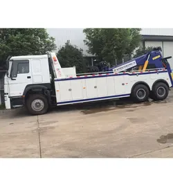 HOWO 50 ton heavy duty tow truck with two winches , wrecker towing truck for sales