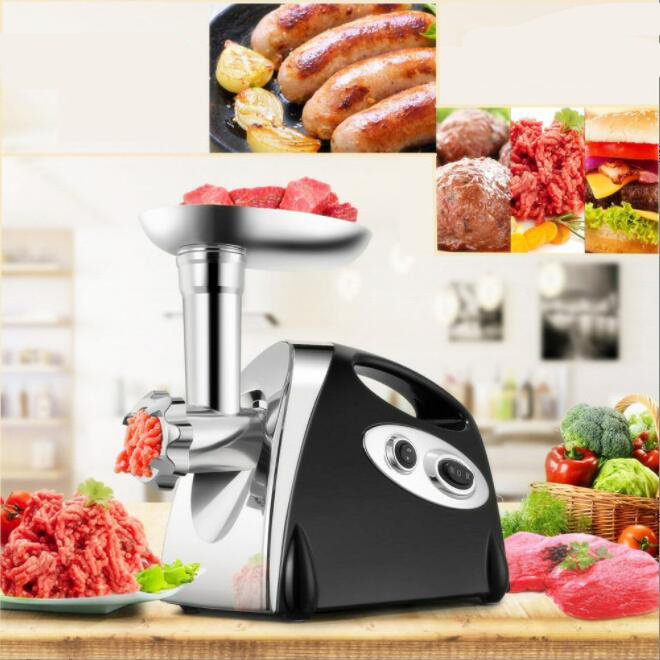 Commercial high-powered meat grinder large automatic desktop stainless steel enema meat grinder