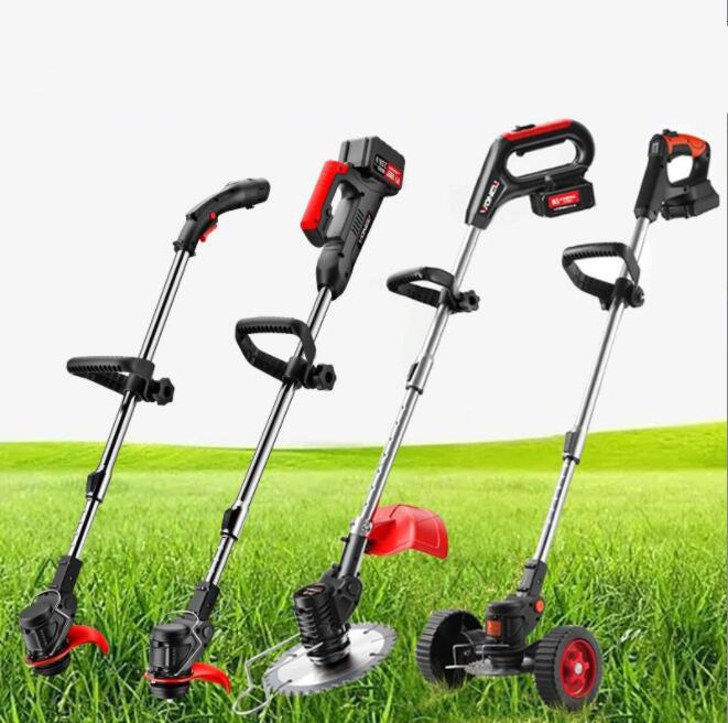 Electric lawn mower household rechargeable lithium battery weeder small garden lawn machine multi-function lawn mower wholesale