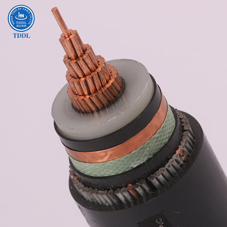 33kv electrical cable 300mm copper conductor single core MV power cable