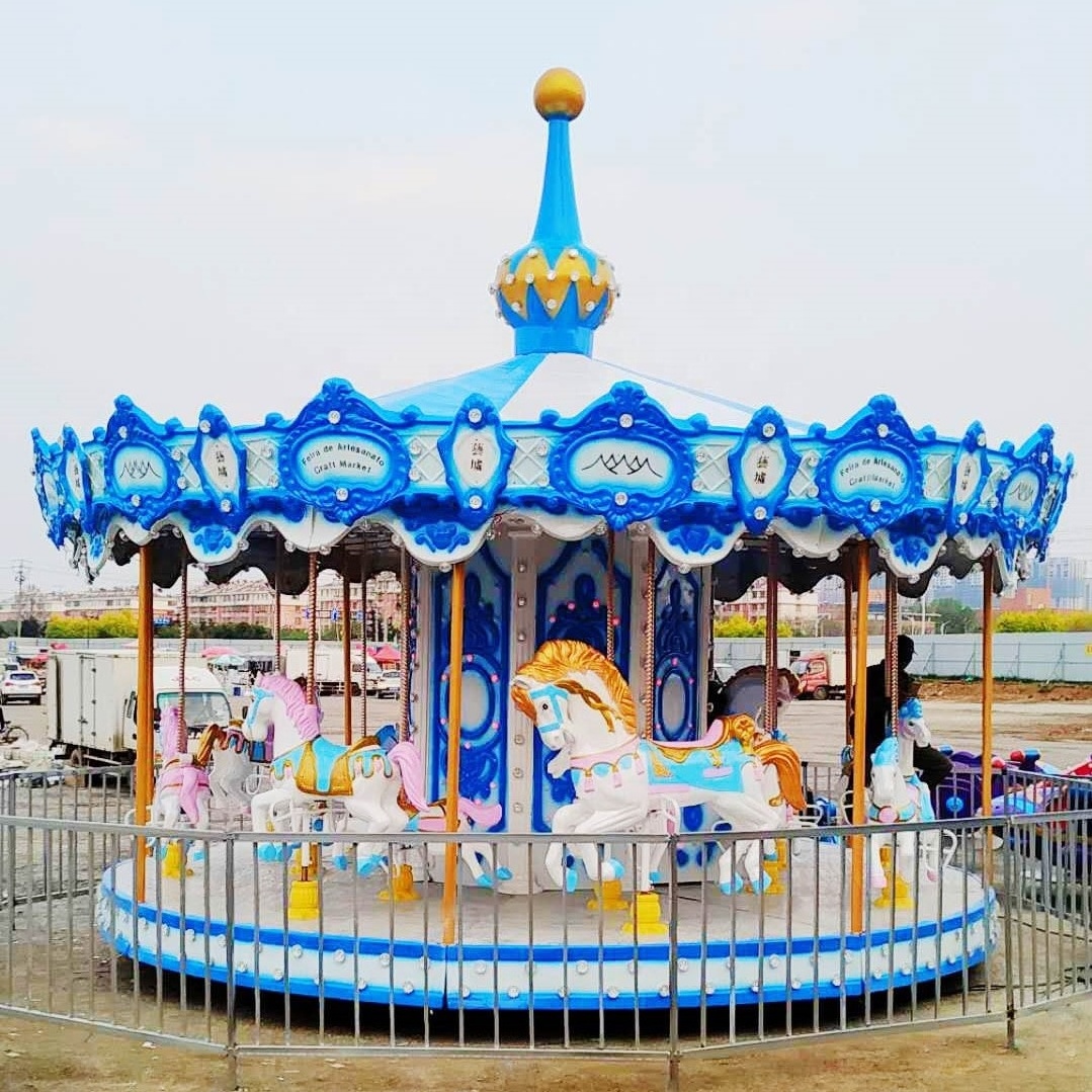 Hot Sale 16 Seats Amusement Park Rides Carousels Horse Ride Playground Outdoor Carousel Ride Merry Go Round For Sale