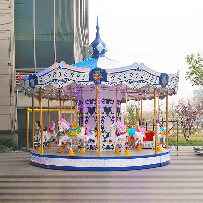 Cheap Price Amusement Park Facilities 16 Seats Carousel Horse Ride Kids Carousel  Ride Merry Go Round For Sale