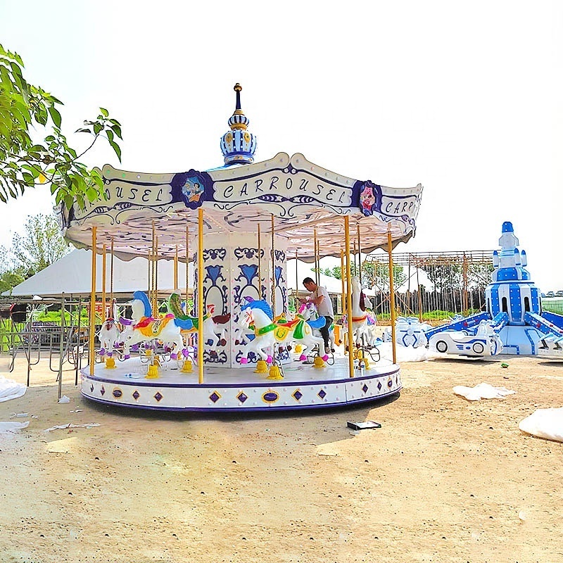 Cheap Price Amusement Park Facilities 16 Seats Carousel Horse Ride Kids Carousel  Ride Merry Go Round For Sale