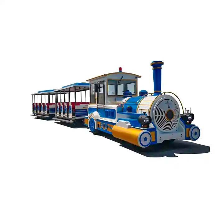 Manufacturer Sale Locomotive Diesel Trackless Train Shopping Mall Kiddie Rides Train Theme Park Attraction Tourist Train