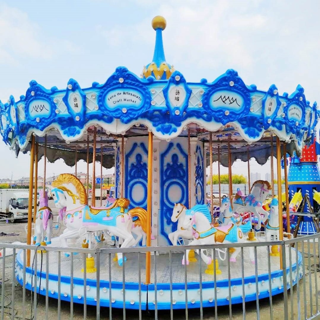 Hot Sale 16 Seats Amusement Park Rides Carousels Horse Ride Playground Outdoor Carousel Ride Merry Go Round For Sale