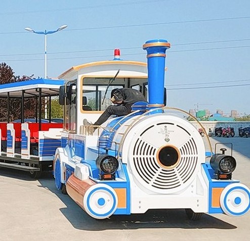 Manufacturer Sale Locomotive Diesel Trackless Train Shopping Mall Kiddie Rides Train Theme Park Attraction Tourist Train