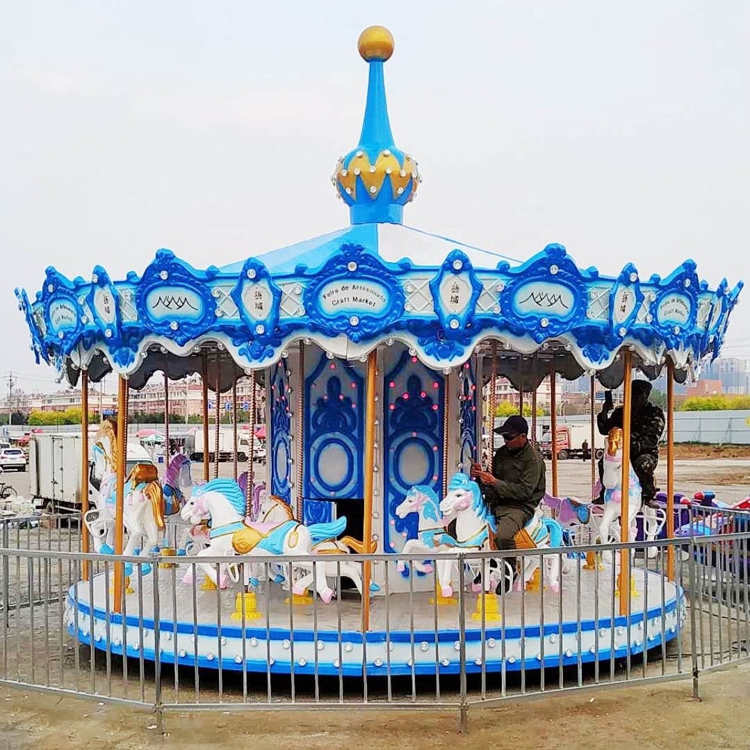 Hot Sale 16 Seats Amusement Park Rides Carousels Horse Ride Playground Outdoor Carousel Ride Merry Go Round For Sale