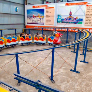 Amusement Park Customized Size Mini Roller Coaster Kids Rides Kiddie Fairground Slide Dragon Track Train Rides For Sale