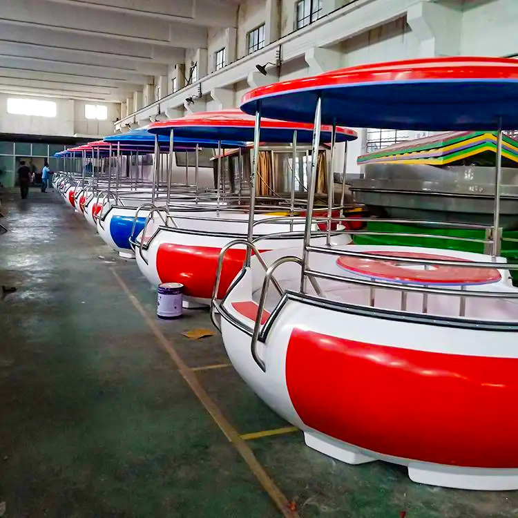 Customized Water Play Sightseeing Grill Boat Water Park Electric Leisure BBQ Boat Kids Funfair Donut Boat