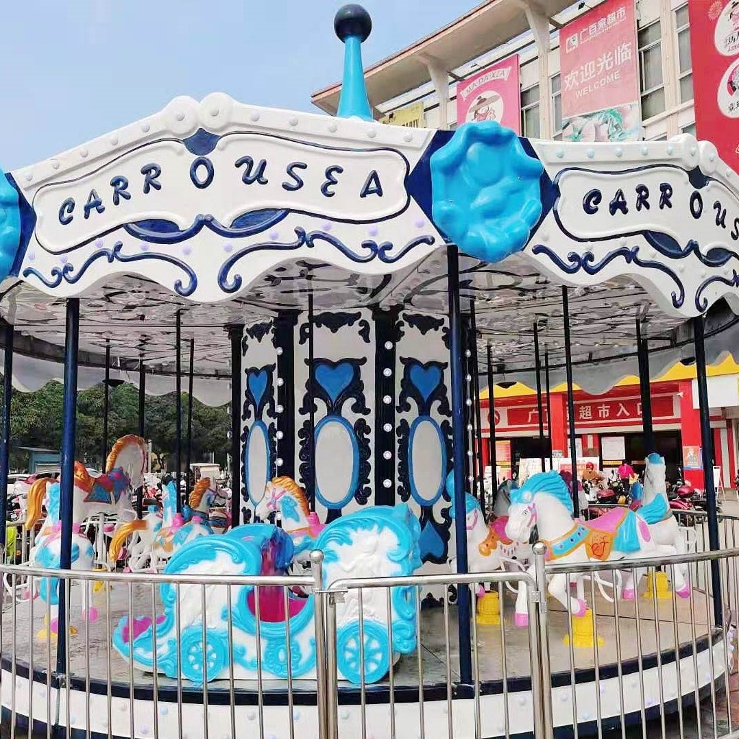 Cheap Price Amusement Park Facilities 16 Seats Carousel Horse Ride Kids Carousel  Ride Merry Go Round For Sale