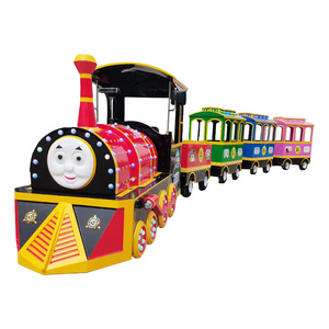 China Direct Sale Amusement Park Kiddie Fairground Trackless Train Ride Kiddie Fairground Sightseeing Train Rides For Sale