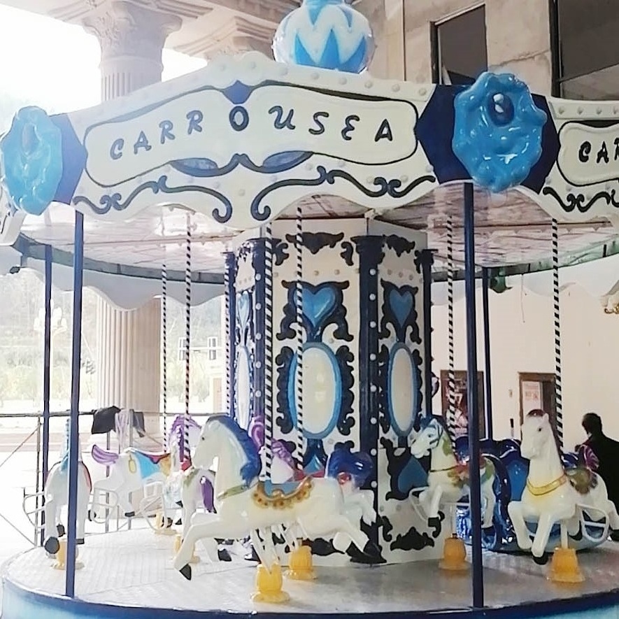 Cheap Price Amusement Park Facilities 16 Seats Carousel Horse Ride Kids Carousel  Ride Merry Go Round For Sale