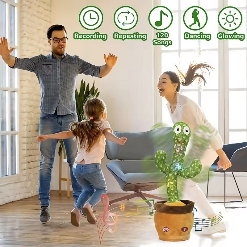 Music Toys Can Sing Record Learn Talk 120 Sings Dance Game Toy Bailarin Singing Back Talking Dancing Cactus and flower