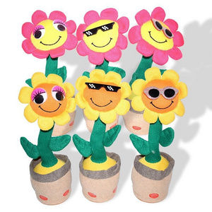 Music Toys Can Sing Record Learn Talk 120 Sings Dance Game Toy Bailarin Singing Back Talking Dancing Cactus and flower