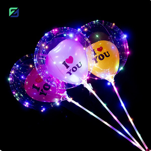 Uzer 24inch Sea Led Clear Bobo Bubble Balloons Helium Clear Bobo Balloon For Boys