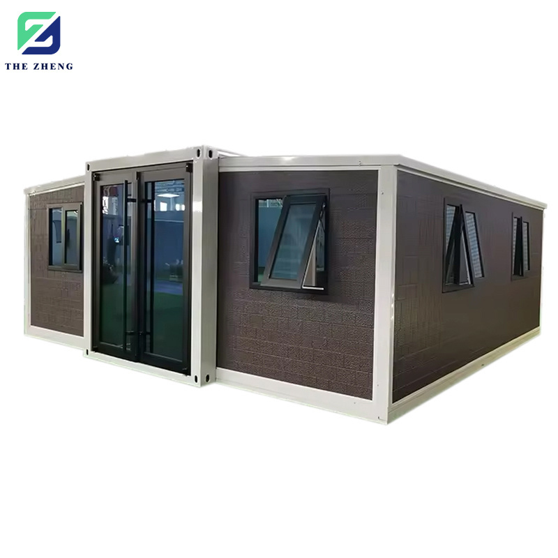 40 Ft Mini Flat Pack Insulated Solar Panel Warehouse Prefabricated Expandable Shipping Container House For Beach