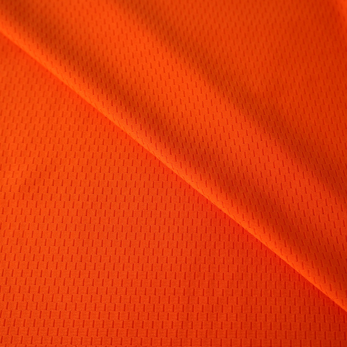 Wholesale Sportswear Fabric Light Weight Orange 90 Polyester 10 Spandex Quick Dry Mesh Fabric For Summer T Shirts