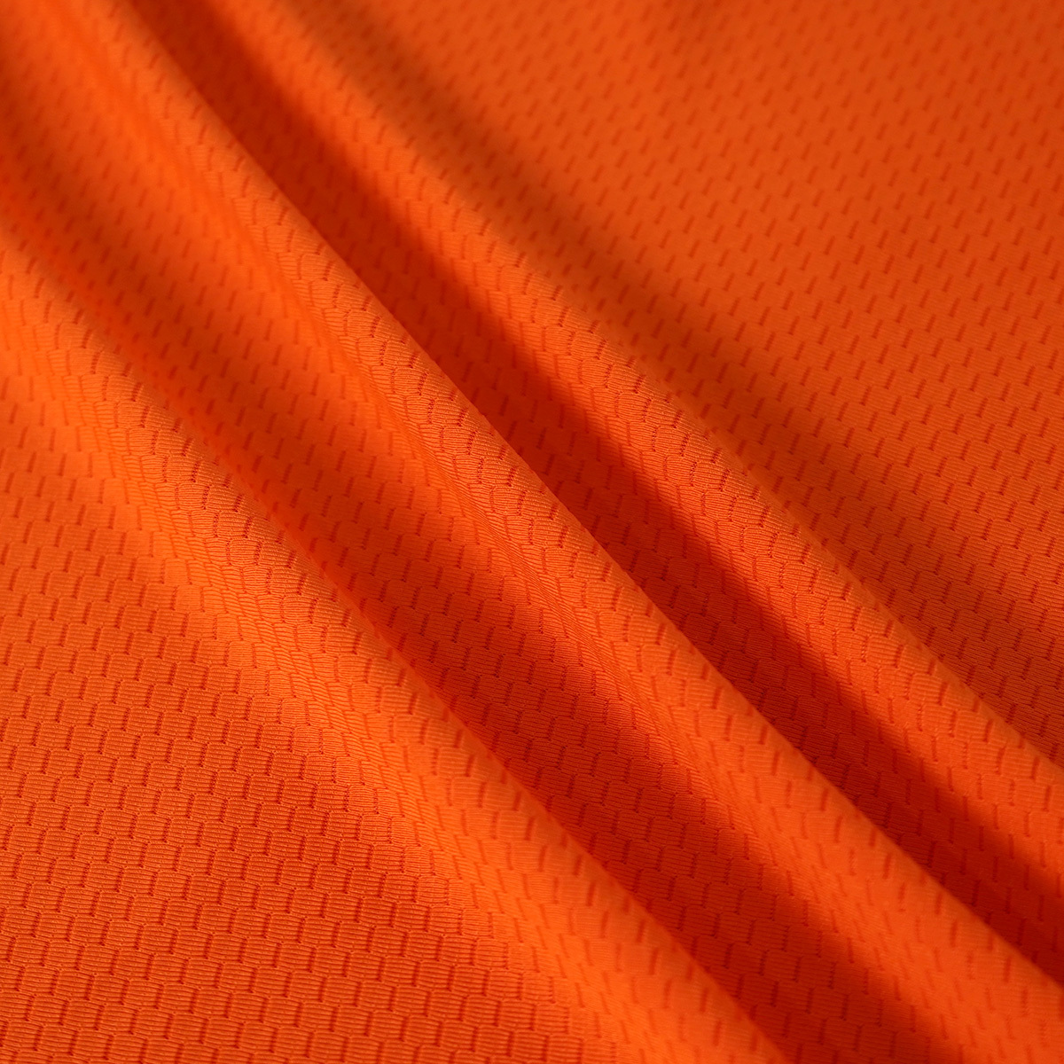 Wholesale Sportswear Fabric Light Weight Orange 90 Polyester 10 Spandex Quick Dry Mesh Fabric For Summer T Shirts