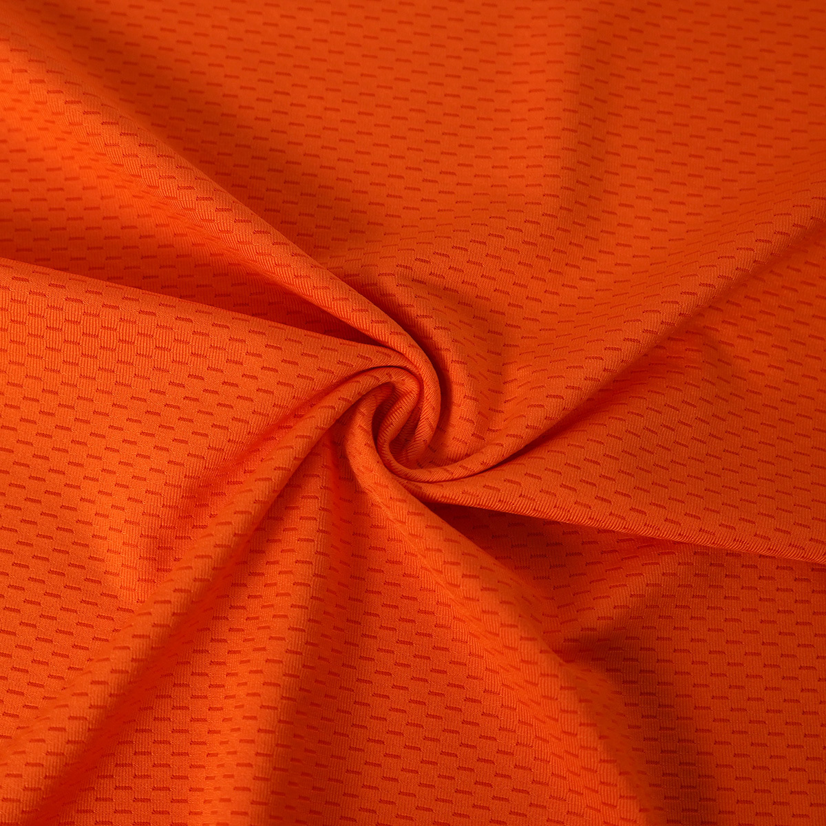 Wholesale Sportswear Fabric Light Weight Orange 90 Polyester 10 Spandex Quick Dry Mesh Fabric For Summer T Shirts