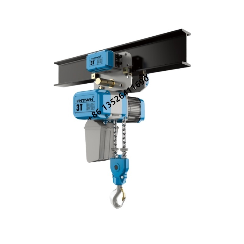 Wireless remote control trolley crane electric chain hoist 5t motor lifting Italy CE standard