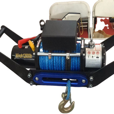 12000lbs synthetic rope electric winch