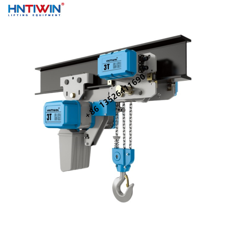 Wireless remote control trolley crane electric chain hoist 5t motor lifting Italy CE standard