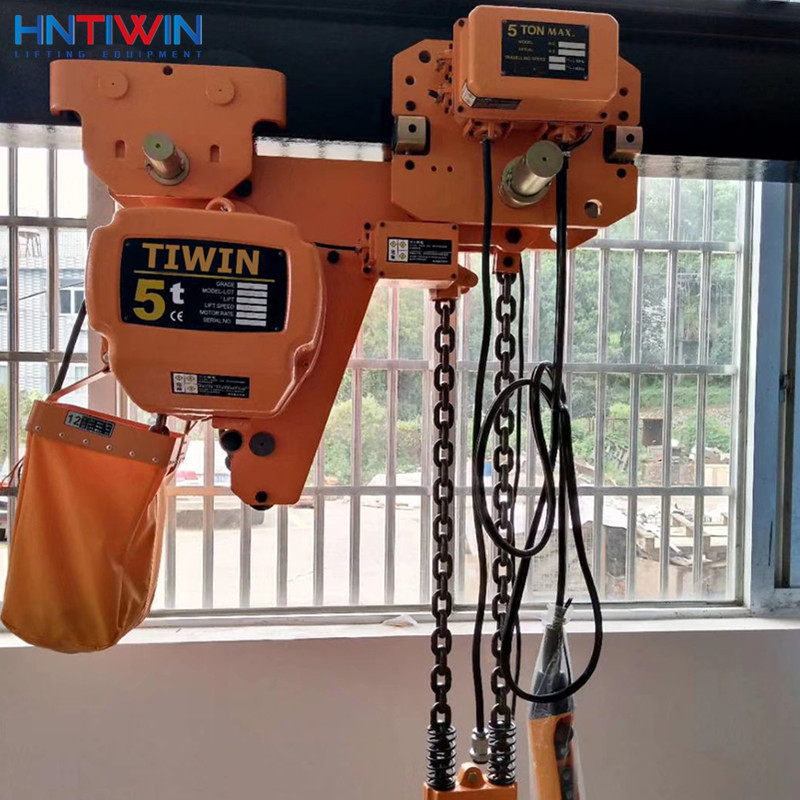 CE Certificate Widely used 5ton electric chain hoist with electric trolley